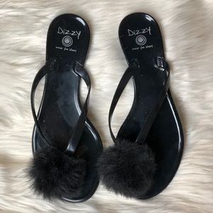 Brand New Rubber Pom Sandals